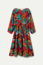 Ελαφρύ μίντι φόρεμα κρεπ με τύπωμα Ponziana COMPANIA FANTASTICA FW25-26 - Image 2