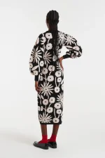 Tofu print jacquard midi dress COMPANIA FANTASTICA FW25-26 - Image 3