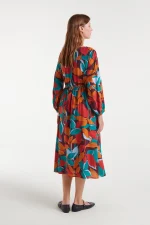 Ελαφρύ μίντι φόρεμα κρεπ με τύπωμα Ponziana COMPANIA FANTASTICA FW25-26 - Image 3