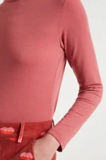 Terracotta high-neck T-shirt COMPANIA FANTASTICA FW25-26 - Image 4
