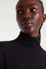 Black high-neck T-shirt COMPANIA FANTASTICA FW25-26 - Image 4