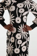 Tofu print jacquard midi dress COMPANIA FANTASTICA FW25-26 - Image 4