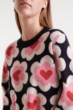 Κοντό πλεκτό φόρεμα ζακάρ με στάμπα SweetHeart COMPANIA FANTASTICA FW25-26 - Image 4