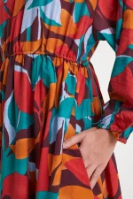 Ελαφρύ μίντι φόρεμα κρεπ με τύπωμα Ponziana COMPANIA FANTASTICA FW25-26 - Image 4