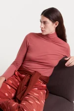 Terracotta high-neck T-shirt COMPANIA FANTASTICA FW25-26 - Image 6