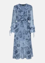 Εμπριμέ μίντι φόρεμα με βολάν LYNNE FW25-26