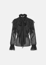 Shirt with ruffles and tie at the neck LYNNE FW25-26