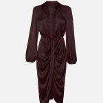 Φόρεμα με σατέν όψη και δαντέλα LYNNE FW25-26