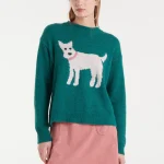Jacquard knit sweater with schnauzer dog print COMPANIA FANTASTICA FW25-26
