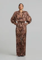 Λέοπαρ παντελόνι σε σατέν όψη LYNNE FW25-26 - Image 2