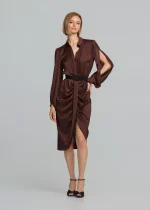 Φόρεμα με σατέν όψη και δαντέλα LYNNE FW25-26 - Image 2