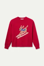 Ζακάρ πουλόβερ με στάμπα σκύλου σκι COMPANIA FANTASTICA FW25-26 - Image 2