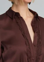 Φόρεμα με σατέν όψη και δαντέλα LYNNE FW25-26 - Image 5