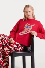 Ζακάρ πουλόβερ με στάμπα σκύλου σκι COMPANIA FANTASTICA FW25-26 - Image 6