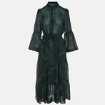 Σεμιζιέ εμπριμέ φόρεμα με όψη μουσελίνας LYNNE FW25-26
