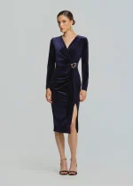 Μίντι εφαρμοστό φόρεμα με όψη βελούδου LYNNE FW25-26 - Image 2