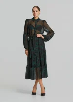 Printed muslin-look smock dress LYNNE FW25-26 - Image 2