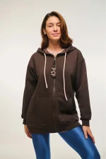 Women Zip Hoodie with embroidery PCP FW25-26 - Image 2