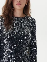 Φόρεμα κοκτέιλ Anika Μαύρο Loose Fit ONLY FW25-26 - Image 4