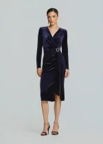 Μίντι εφαρμοστό φόρεμα με όψη βελούδου LYNNE FW25-26 - Image 4