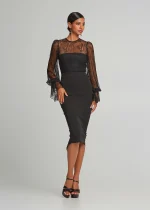 Long-sleeved lace dress LYNNE FW25-26 - Image 5