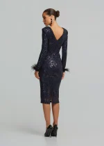 Φόρεμα από δαντέλα με παγιέτες και φτερά LYNNE FW25-26 - Image 6