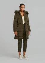 Μπουφάν με ζώνη και ψηλό γιακά από γούνα LYNNE FW25-26 - Image 2