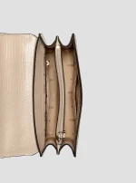 Μπεζ σατινέ τσάντα χιαστί με καπάκι GUESS FW25-26 - Image 3