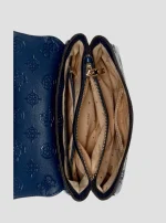 Μπλε τσάντα tisha με λογότυπο και λαβή στο πάνω μέρος με καπάκι και χερούλι GUESS FW25-26 - Image 3