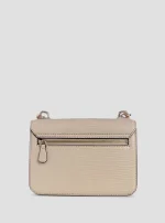 Μπεζ σατινέ τσάντα χιαστί με καπάκι GUESS FW25-26 - Image 4