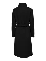 Women's black coat with belt ONLY FW25-26 - Image 4