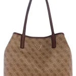 Victtoria Γυναικεία Τσάντα Tote Latte Logo GUESS SS26