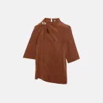 Vegan silk blouse with metallic element LYNNE SS26