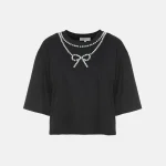 Κροπ μπλούζα με πέρλες LYNNE SS26