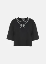 Cropped blouse with pearls LYNNE SS26