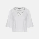Cropped blouse with pearls LYNNE SS26