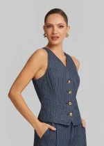 Τζιν ριγε γιλέκο LYNNE SS26 - Image 2