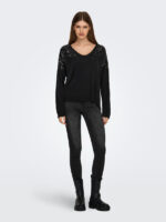 Boxy Γυναικεία Μπλούζα Black ONLY FW25-26 - Image 3