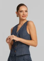 Τζιν ριγε γιλέκο LYNNE SS26 - Image 3