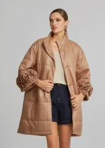 Μακρύ μπουφάν με απλικέ λουλούδια LYNNE SS26 - Image 3